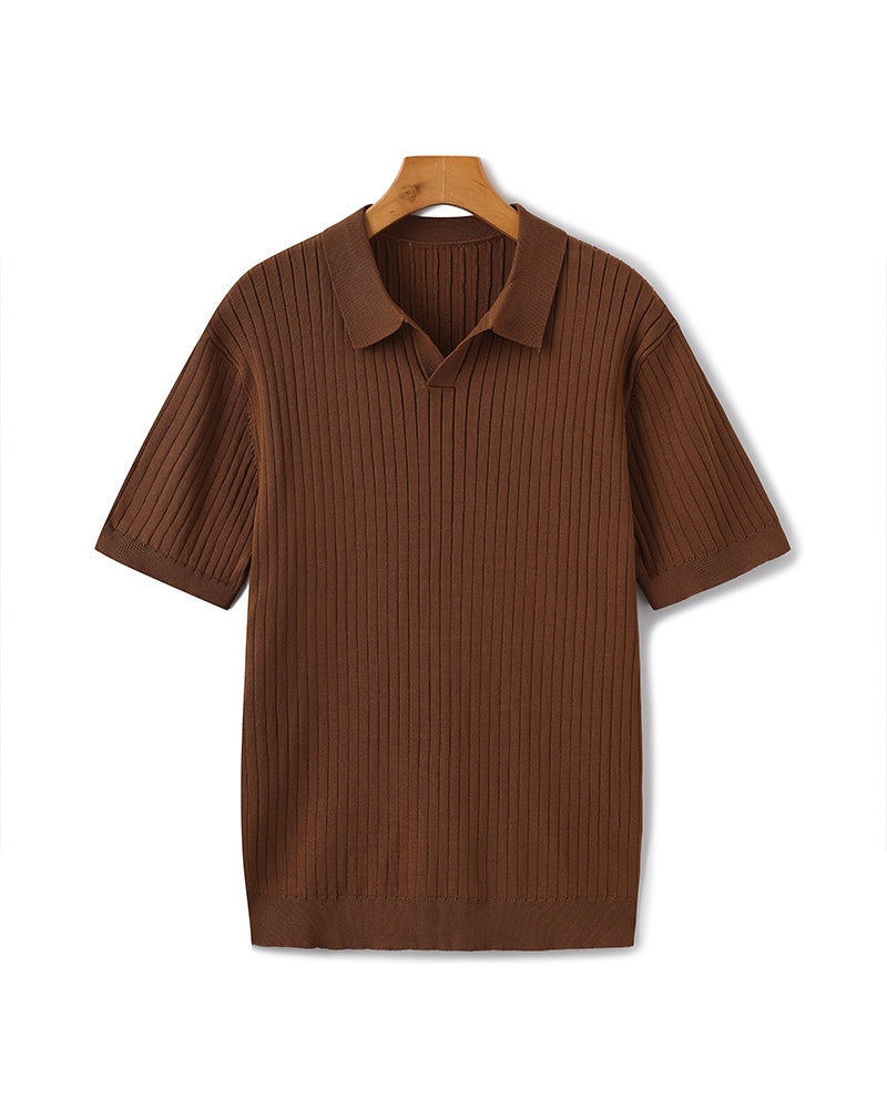 MONVIEL | RIBBED KNIT POLO