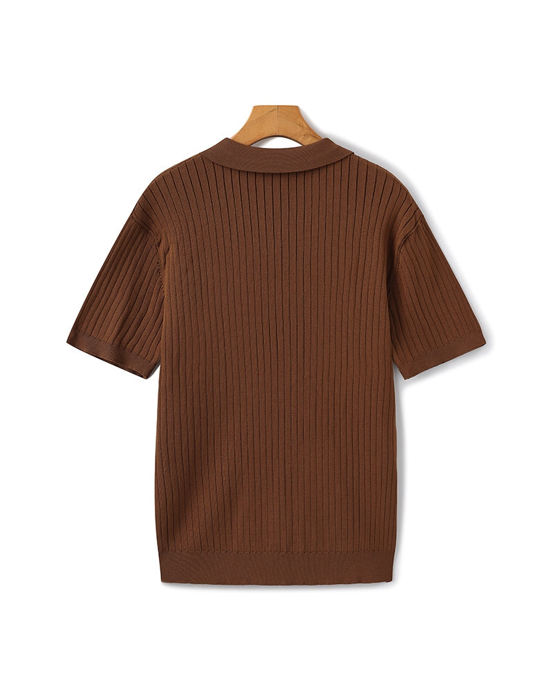MONVIEL | RIBBED KNIT POLO