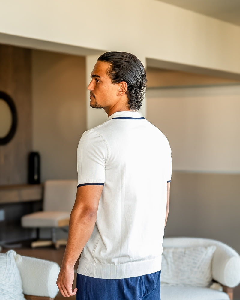 Ethan™ | Polo en maille avec liserés contrastés