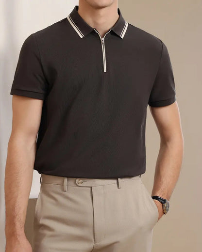 Eugène™ | Polo zippé en maille épaisse