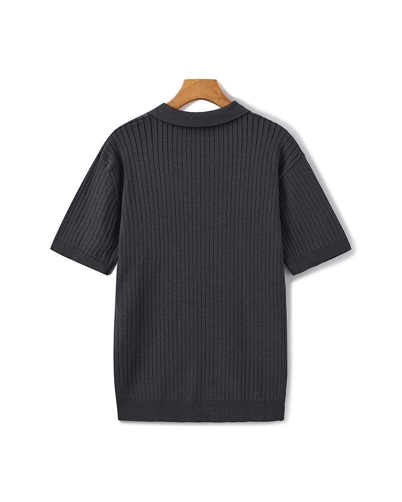 MONVIEL | RIBBED KNIT POLO