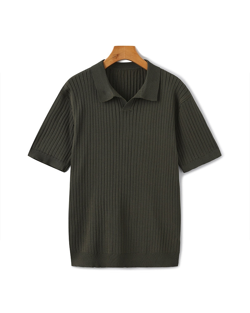 MONVIEL | RIBBED KNIT POLO