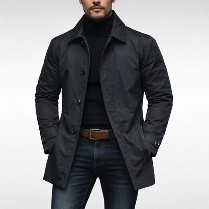MANSSINO™ | Quilted-Lined Button Coat