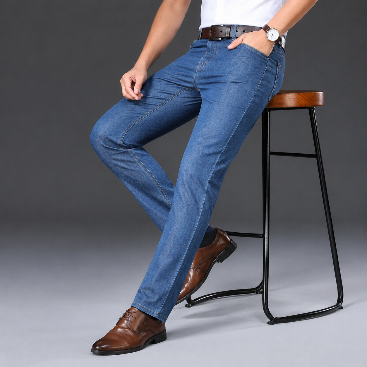 MONVIEL™ | Men's Lightweight Straight-Leg Jeans