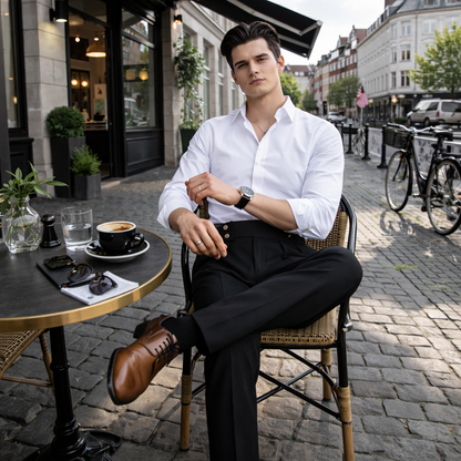 MONVIEL™ | Men's High-Waist Tailored Trousers