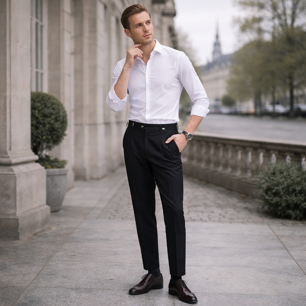 MANSSINO™ | Men's High-Waisted Tailored Trousers