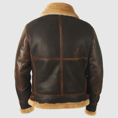 MANSSINO™ | Aviator Leather Jacket