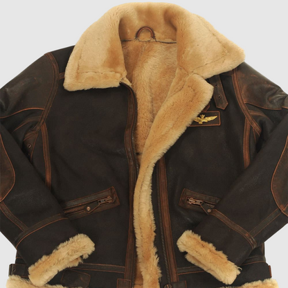 MANSSINO™ | Aviator Leather Jacket
