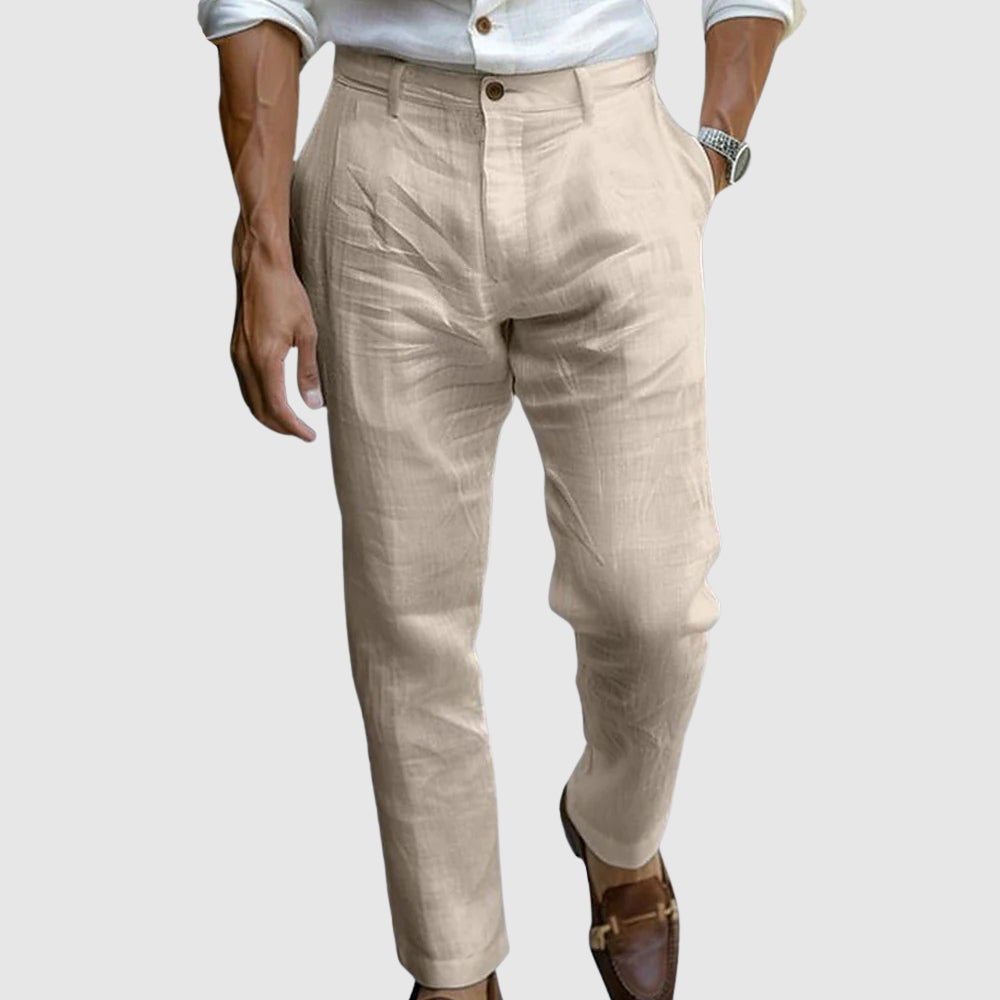 MONVIEL™ | Men's Lightweight Linen Trousers