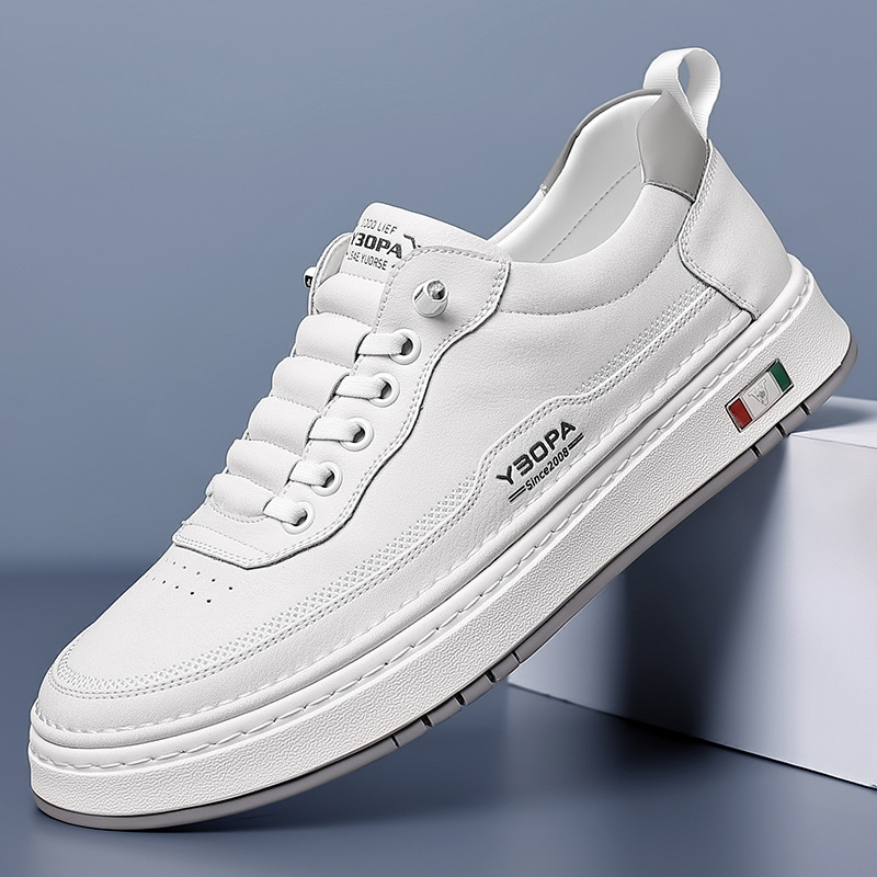 MANSSINO™ | Men's Textured Leather Low-Top Sneaker