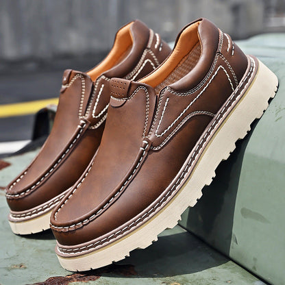 MANSSINO™ | Men's Cowhide Platform Slip-On