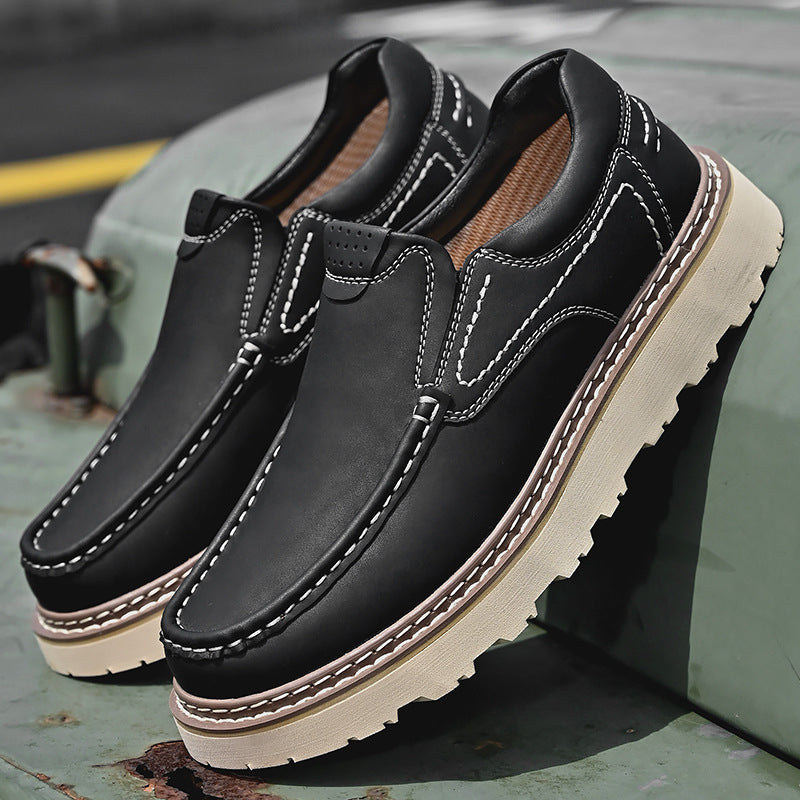 MANSSINO™ | Men's Cowhide Platform Slip-On