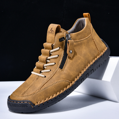 MONVIEL™ | Nubuck Side-Zip Ankle Boots