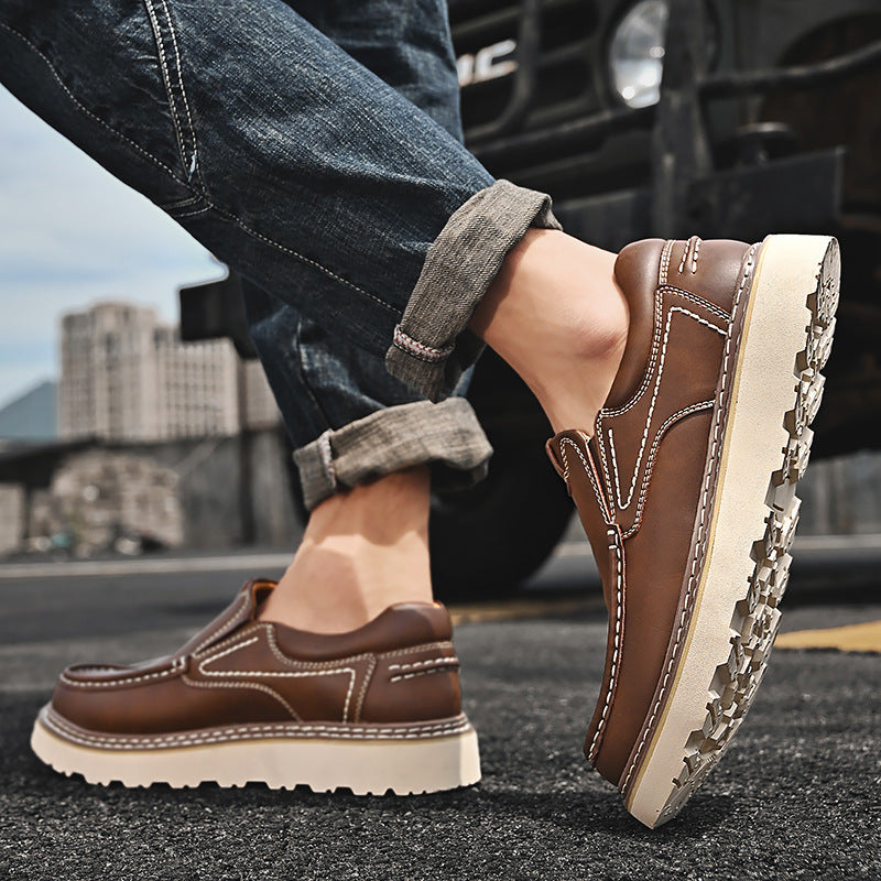 MANSSINO™ | Men's Cowhide Platform Slip-On