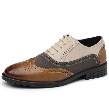 MANSSINO™ | Men's Color-Block Brogue Lace-Up Shoe