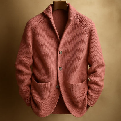 MANSSINO™ | Ribbed Knit Shawl Collar Blazer