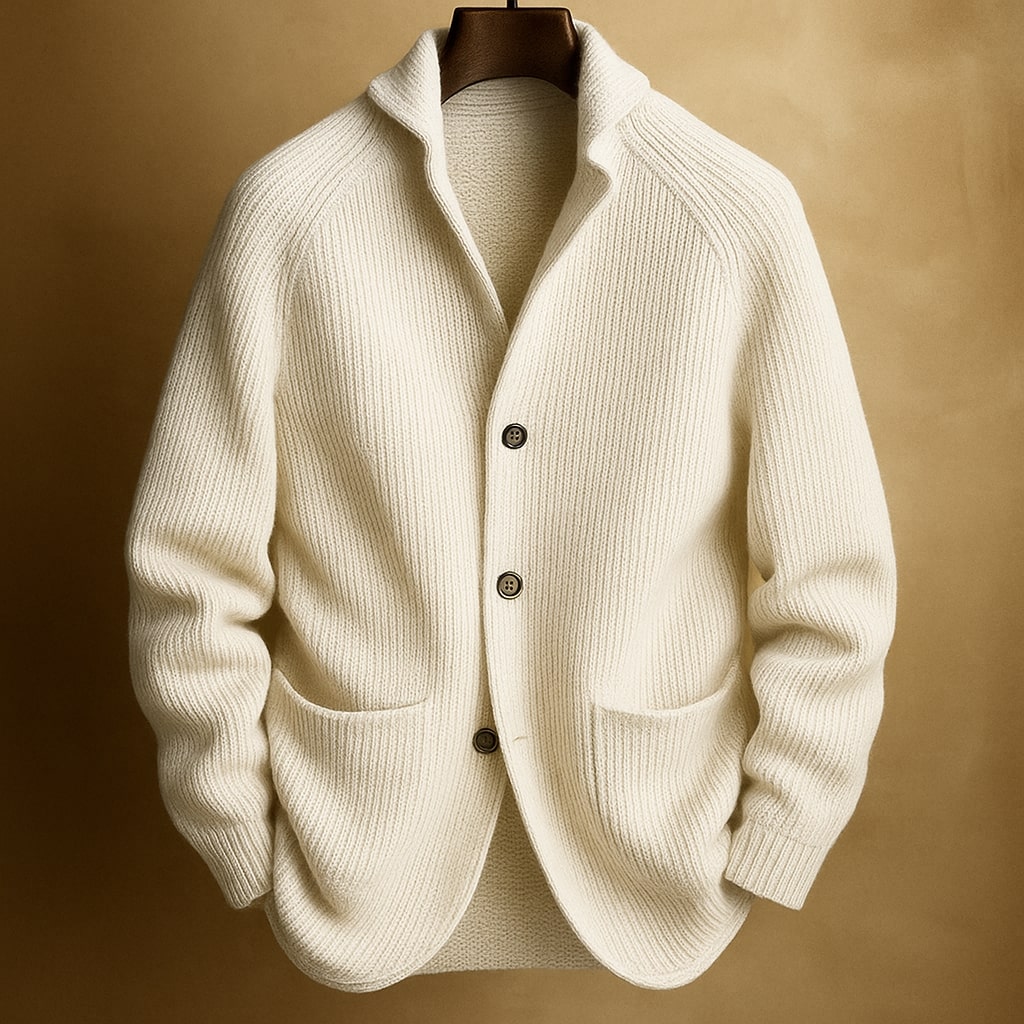 MANSSINO™ | Men's Ribbed Wool Shawl Collar Waistcoat