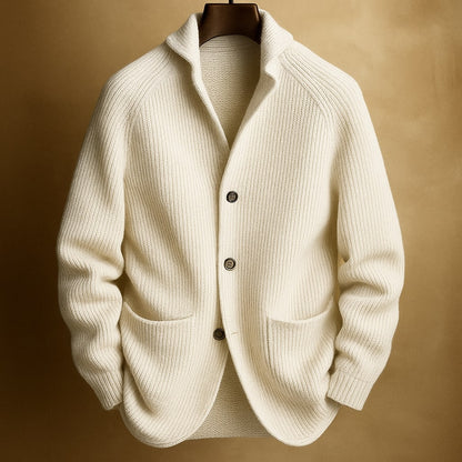 MANSSINO™ | Men's Ribbed Wool Shawl Collar Waistcoat