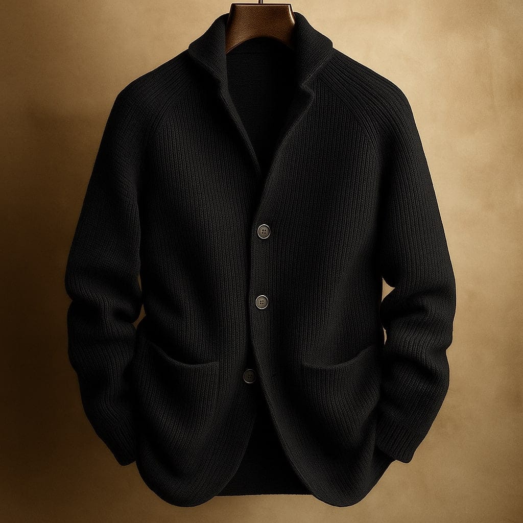 MANSSINO™ | Ribbed Knit Shawl Collar Blazer