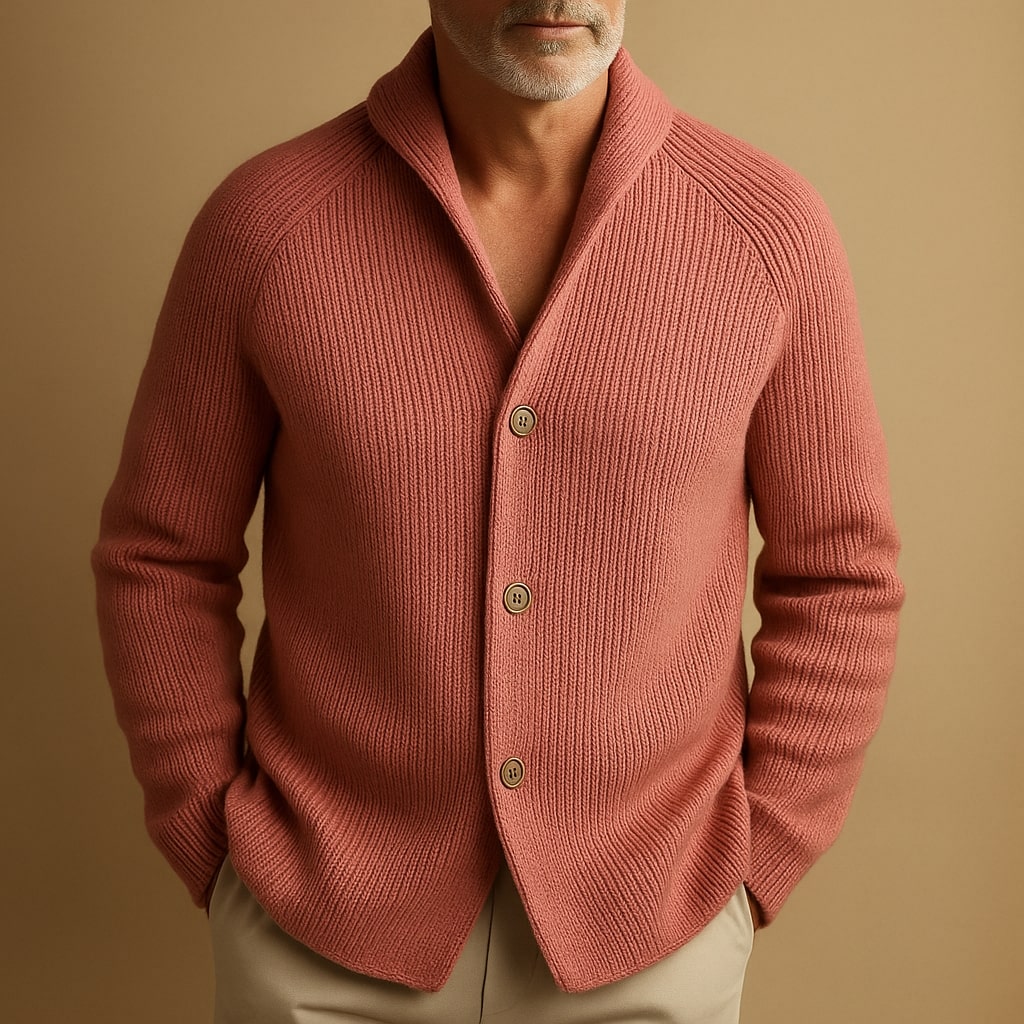 MANSSINO™ | Ribbed Knit Shawl Collar Blazer