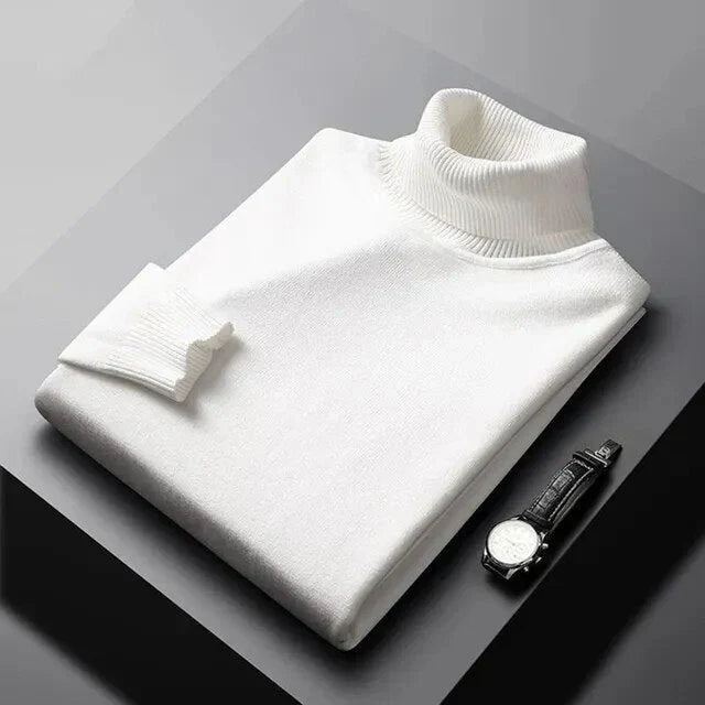MANSSINO™ | Men's Fine Knit Turtleneck Pullover