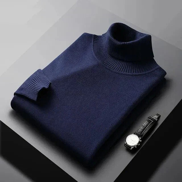 MANSSINO™ | Men's Fine Knit Turtleneck Pullover