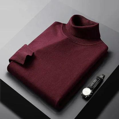 MANSSINO™ | Men's Fine Knit Turtleneck Pullover