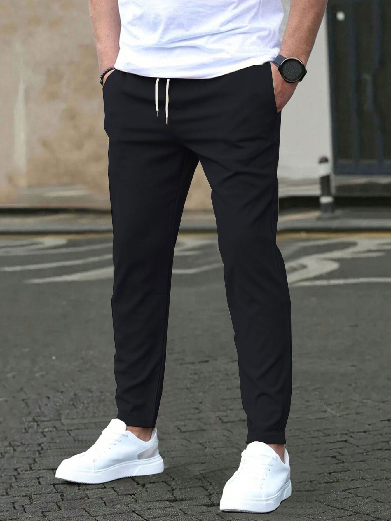 MONVIEL™ | Men's Stretch Cotton Slim Trousers