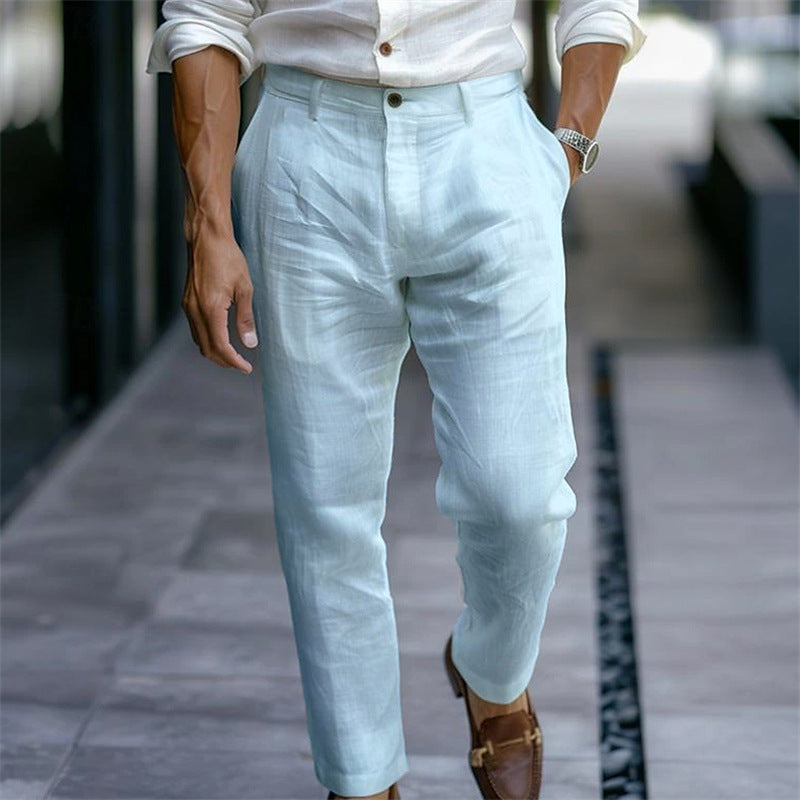 MONVIEL™ | Men's Lightweight Linen Trousers