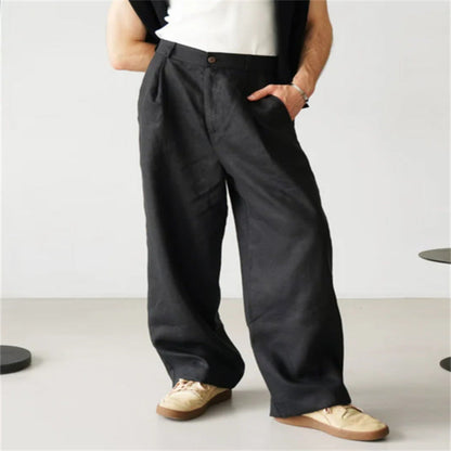 MANSSINO™ | Men's Wide-Leg Linen Trousers