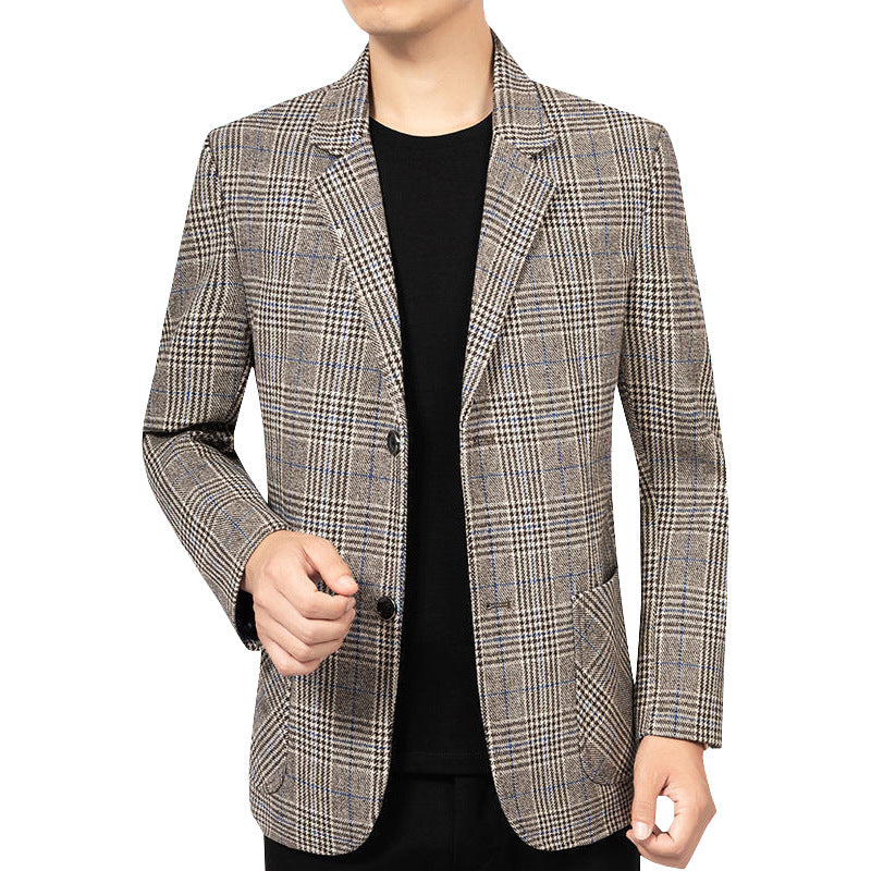 MANSSINO™ | Houndstooth Two-Button Blazer
