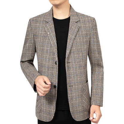 MANSSINO™ | Houndstooth Two-Button Blazer