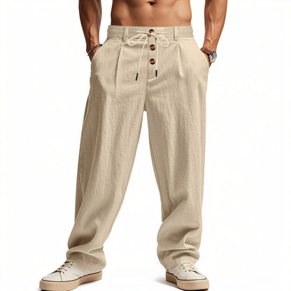 MANSSINO™ | Men's Linen-Blend Drawstring Summer Trousers