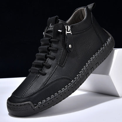 MONVIEL™ | Nubuck Side-Zip Ankle Boots