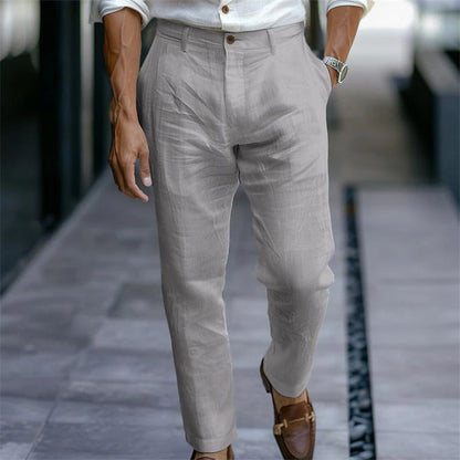 MANSSINO™ | Men's Tapered Linen Summer Trousers