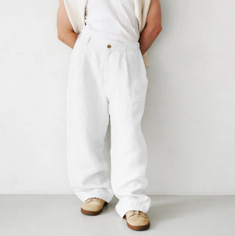 MANSSINO™ | Men's Wide-Leg Linen Trousers