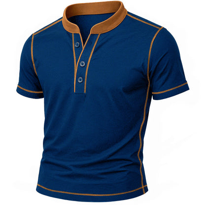 MONVIEL™ | Ember-Trim Henley Shirt