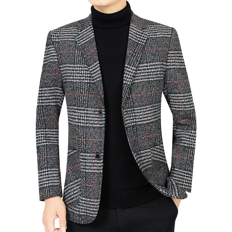MANSSINO™ | Houndstooth Two-Button Blazer