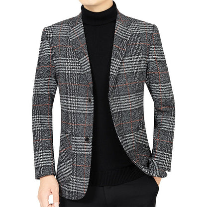 MANSSINO™ | Houndstooth Two-Button Blazer