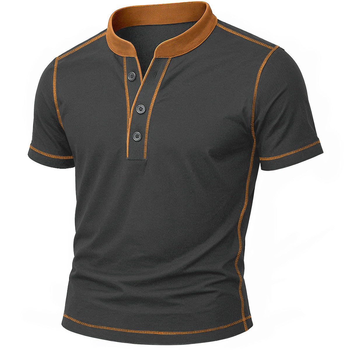 MONVIEL™ | Ember-Trim Henley Shirt