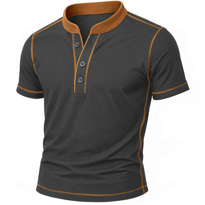 MONVIEL™ | Ember-Trim Henley Shirt