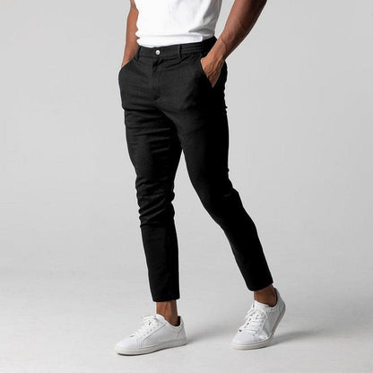MANSSINO™ | Men's Tapered Stretch Chinos with Elastic Waistband