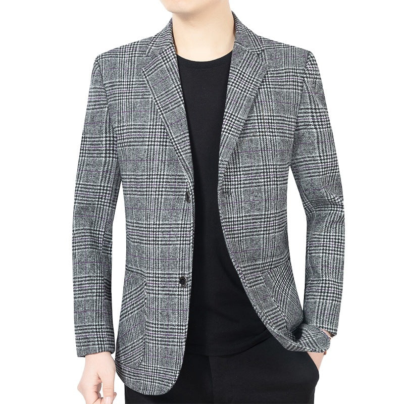 MANSSINO™ | Houndstooth Two-Button Blazer