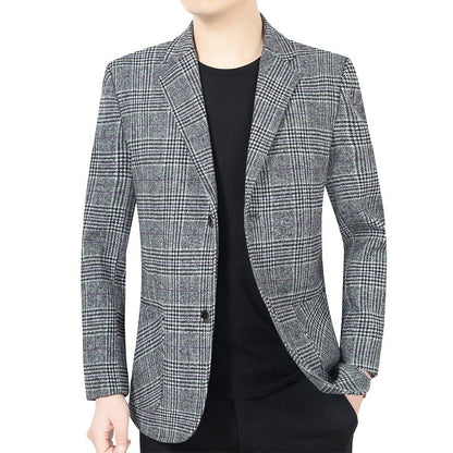 MANSSINO™ | Houndstooth Two-Button Blazer