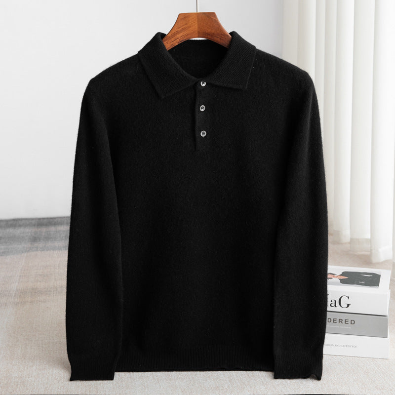 MANSSINO™ | Men's Wool Polo Collar Button Pullover