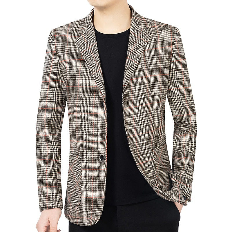 MANSSINO™ | Houndstooth Two-Button Blazer