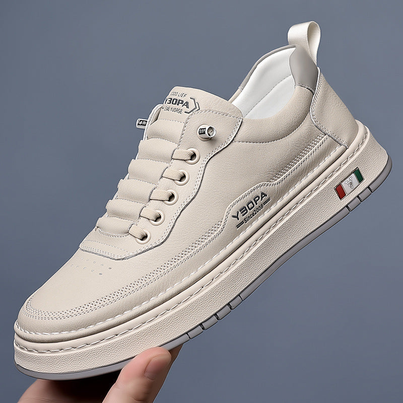 MANSSINO™ | Men's Textured Leather Low-Top Sneaker