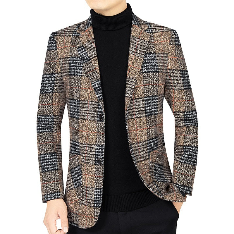 MANSSINO™ | Houndstooth Two-Button Blazer