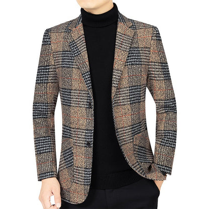 MANSSINO™ | Houndstooth Two-Button Blazer