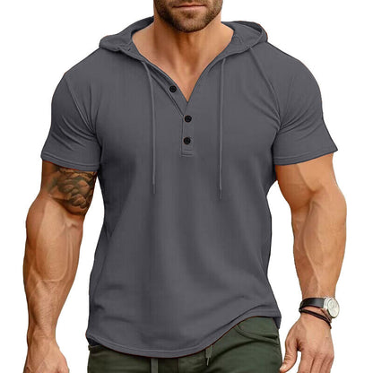 MONVIEL™ | Men's Hooded Henley T-Shirt